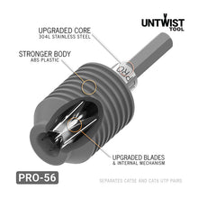 Load image into Gallery viewer, Untwist Tool PRO-Combo Kit Quickly Separates CAT5e, CAT6, CAT6A, & CAT7 Network Cables (Micro - USB Version)