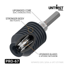 Load image into Gallery viewer, Untwist Tool PRO-Combo Kit Quickly Separates CAT5e, CAT6, CAT6A, &amp; CAT7 Network Cables
